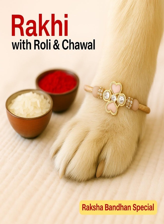 Sage Square Raksha Bandhan Rakhi for Pet Dogs & Cats | Evil Eye Resin Paw Rakhi | Adorable Beaded Thread for Furry Companions (Design 3) - Image 3